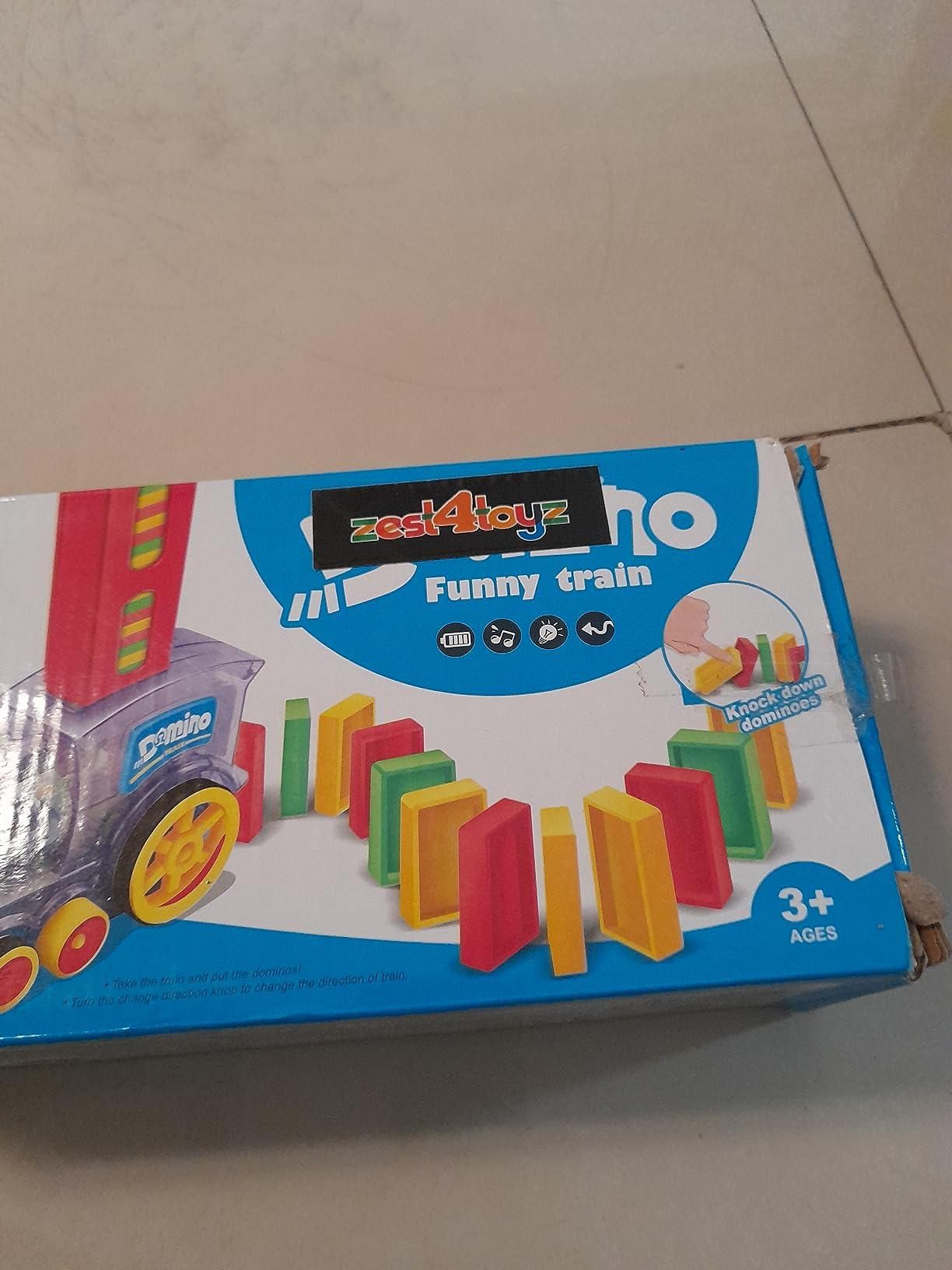 URBANNEST™ Train Toy Domino Set for Kids BPA Free Plastic with Sound Effects