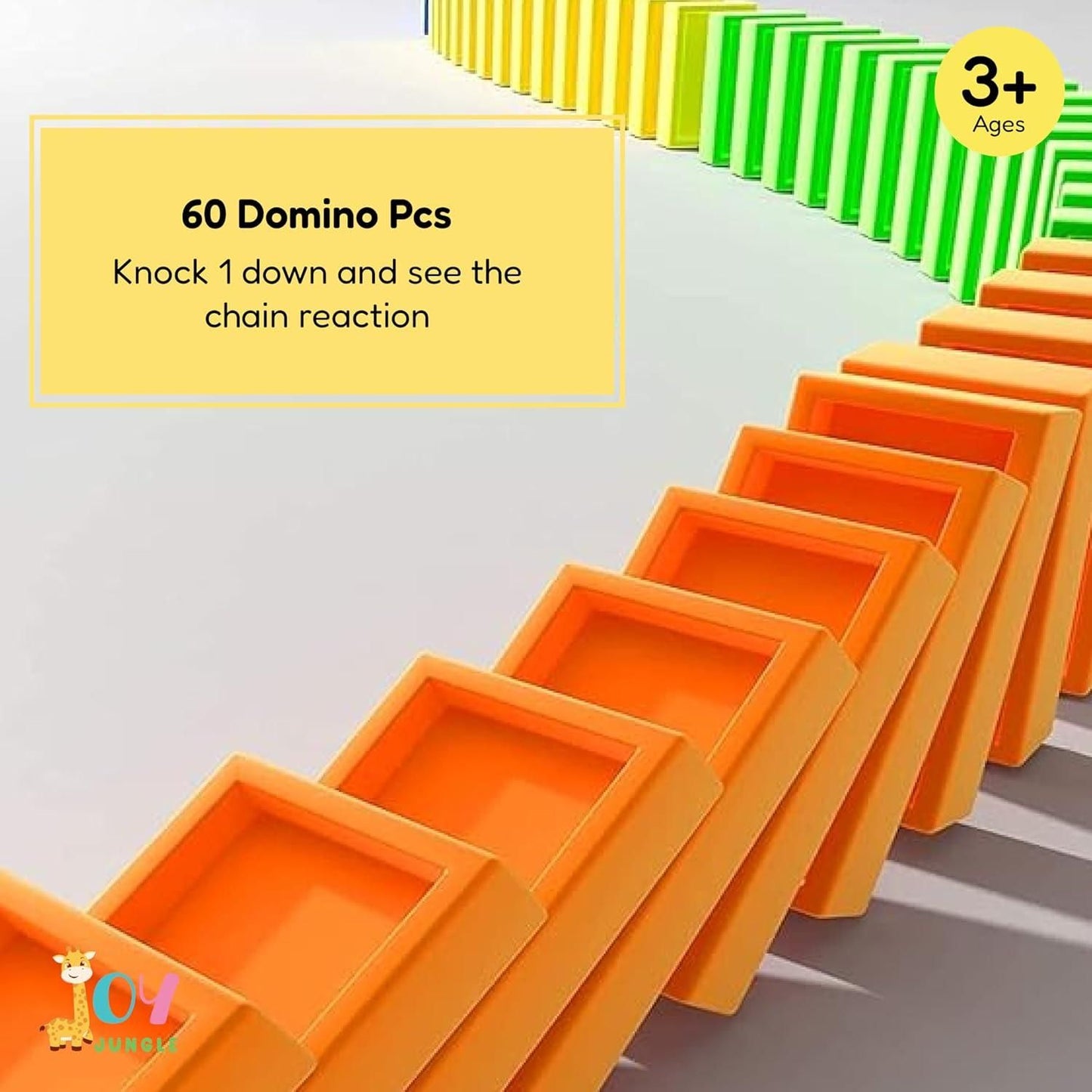 URBANNEST™ Train Toy Domino Set for Kids BPA Free Plastic with Sound Effects