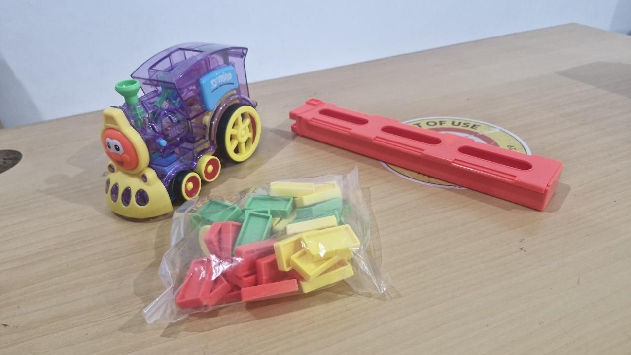 URBANNEST™ Train Toy Domino Set for Kids BPA Free Plastic with Sound Effects