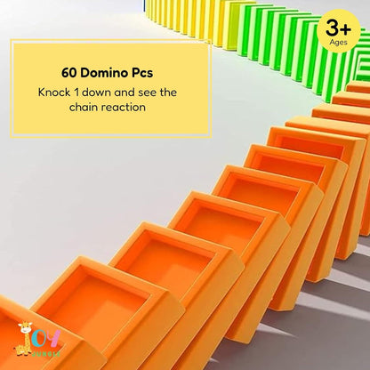 URBANNEST™ Train Toy Domino Set for Kids BPA Free Plastic with Sound Effects